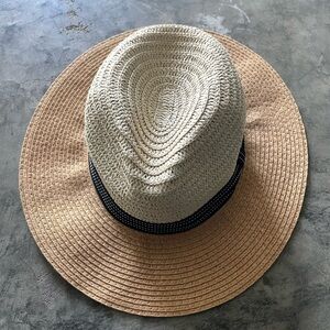 Brown straw sun hat